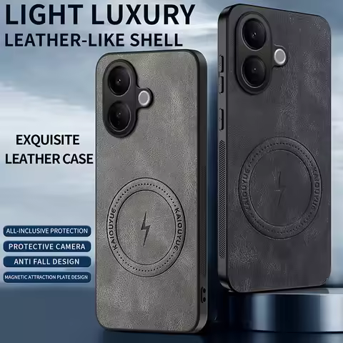 For VIVO V60 Lite Case for Magsafe Luxury Sheep Leather Skin Magnetic Matte Cover for VIVO V60Lite A