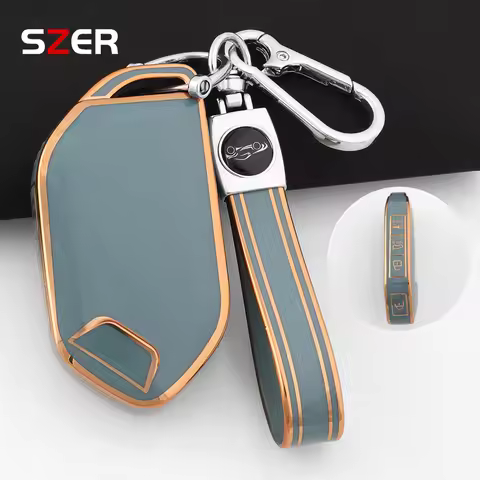 Fashion TPU Car Key Fob Case Cover Chain For Kia Sorento EV3 EV5 EV6 EV9 K3 K4 K5 Sportage Telluride
