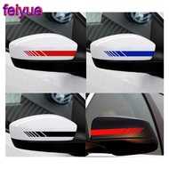 2pcs Rearview mirror decoration car stripe sticker pull flower color sticker stripe car sticker reverse reflective sports sticker.