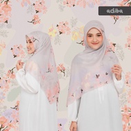 AMREENA Hijab Jilbab Jumbo Syari 130x130 Adiba Motif Printing Segi