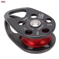 WITTEE Bearing Pulley, Roller Bearing Teardrop Shape Single Pulley,  High Load Bearing Aluminum Fixe