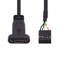 UC-138 Motherboard USB2.0 9pin To Type-C Bus Cable Chassis Adapter USB USB9-Pin With Baffle
