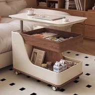 Adjustable Coffee Table Foldable Coffee Table Side Table With Wheels Movable Tea Table