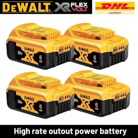 100% Original DeWALT Battery 20V 6000mAh for DCB606 DCB205 DCB206 DCB209 DCB182 Power Tool Fast Deli