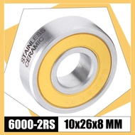 6000-2rs không gỉ mang 10*26*8mm (1 PC ) ABEC-3 6000 RS xe đạp trung tâm phía trước phía sau trung t