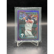 2024 Topps Series 1 BRYCE HARPER Purple Holofoil Crackle /799 200 Phillies