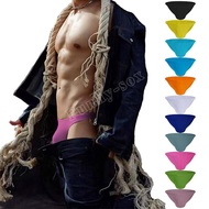 11 SolidColor Male's Briefs Bikini Style Cotton Pit Cloth Single Layer Crotch Simple Men's Underwear (Thong)