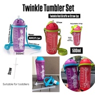 Twinkle Straw Tumbler Tupperware 500ml Tupperware Water Bottle