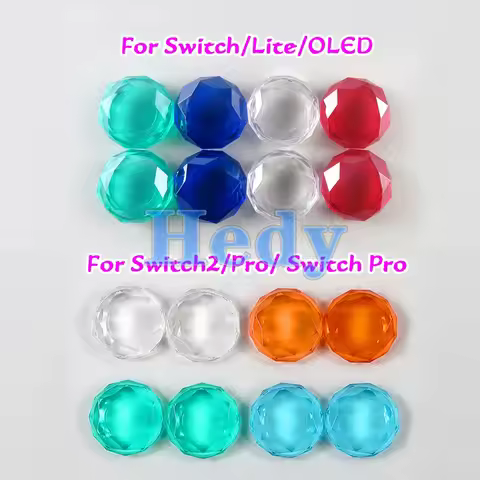 2PCS For NS Switch 2 Joy Con Pro Joystick Crystal Thumb Grip Cover Case Crystal Analog Stick Caps Fo