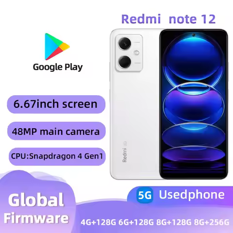 Redmi Note 12 5G Android 6.67 inch RAM 8GB ROM 256GB 2400*1080px 48MPused phone