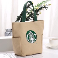 🔥24h Shipped🔥 กระเป๋าสตาร์บัค TOTE bag ผ้าแคนวาส  กระเป๋า Starbucks Canvas TOTE bag high-end ของแท้100%