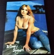 絕版【美國進口海報】小甜甜 布蘭妮 Britney  早期海報 (雙面壓鑽石膜處理)