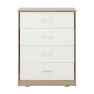 Furinbox ตู้ลิ้นชัก 4 ชั้น รุ่น MINIO - สีธรรมชาติ/ขาว