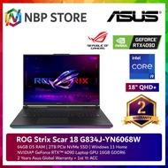 Asus ROG Strix Scar 18 G834J-YN6068W 18'' QHD+ 240Hz Gaming Laptop ( I9-13980HX, 64GB, 2TB SSD, RTX4