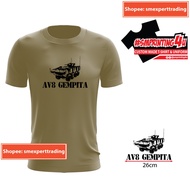 SM 134 Army Style T-Shirt AV8 Gempita Material Microfiber Round Neck Color Sand Khaki Brown Inner Lo