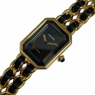 CHANEL 香奈兒 H0001 Premiere L 方糖 石英錶 黑金