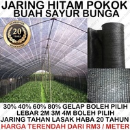 Jaring pokok tanaman Hitam 2M lebar Orkid Net paranet KEBUN sayur buah bumbung uv protection panjang