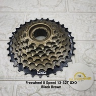 gir sprocket freewheel 8 speed 13-32t oxo gear megarange 32t drat ulir