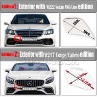 Front Tow Cover for 17-20 Mercedes AMG S slass S63 S63AMG S65 65AMG W222 Sedan W217 Coupe Cabrio bum