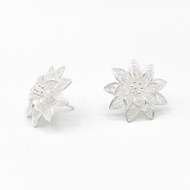 ต่างหูเงินรูปดอกไม้ ต่างหูเงินแท้ ตุ้มหูเงินแท้ 925: DSP 925 Sterling Silver Earing [ESPB0617]