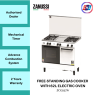 Zanussi ZCG932W 3 Burners Electric Oven Free Standing Gas Cooker - Zanussi Malaysia Warranty