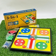 3 In 1 Magnetic Board Game Ludo Halma Ular Tangga