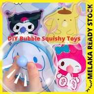 DIY Bubble Squishy Toy Sanrio Pinch Joy DIY Keychain Art Craft Handmade Mainan Budak Perempuan