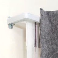 捷安傢飾│Home Desyne│MIT│ㄇ型│雙層│伸縮窗簾桿│白色│