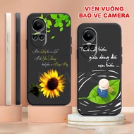 Oppo RENO 10 5G / 10 PRO 5G / 10 PRO PLUS TPU case with square border shaped like fortune, calligrap