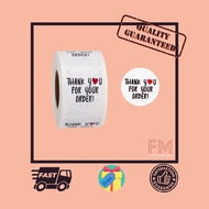 500pcs/roll Thank You Sticker Label Round Circle Thank You For Your Order Sticker Scrapbook Sticker 