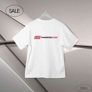 White T-shirt with Pharmagain Tabs logo fitted casual wear suitable for fitness or casual outings Co