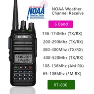 [Mian] Radtel RT-830 NOAA ช่องอากาศ6วงดนตรีแฮมสมัครเล่นสองทางวิทยุ128CH Walkie Talkie วิทยุติดตามตัว
