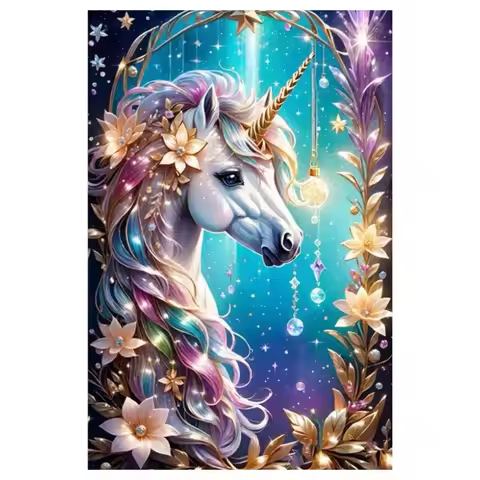 AB Diamond Cross Stitch Unicorn 5D DIY Diamond Embroidery Rhinestone Painting Diamond Painting