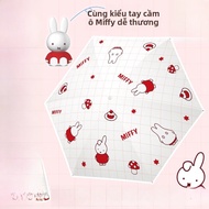 SVORIAHI | Miffy Rabbit Five Fold Umbrella Nữ Chống Mưa Khí Thủy Tinh Cáp Đa Năng Túi Di động Cáp Đứ