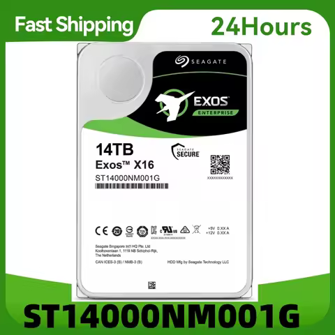 FOR Seagate 14TB Exos 3.5" SATA3 NAS Hard Drive 6GB/s 7200RPM ST14000NM001G