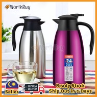 2L 304 Stainless Steel Vacuum Insulated Flask with Press Button Thermal Flask