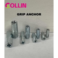 GRIP ANCHOR 1/4" 3/8" 1/2" 5/16" EXPANSION BOLT / DROP IN ANCHOR EXPANSION ANCHOR (PER PIECE)