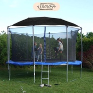 [Loviver] Waterproof Trampoline Tent Cover Tearproof Awning for 10ft Trampoline 6 Pole Sunshade Prot