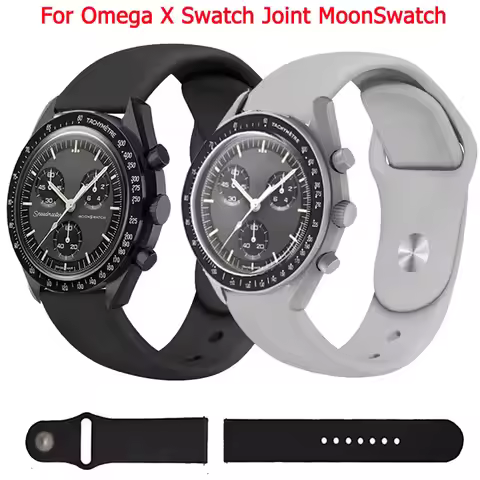 20mm Silicone Sports Strap For Omega X Swatch Joint MoonSwatch Replacement Watchband For MoonSwatch 