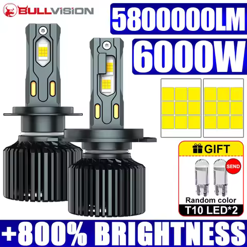 BULLVISION G3 H4 H11 H7 LED Headlight CANBUS 6000W 18PCS CSP Super H8 H9 9005 9006 HB3 HB4 9012 HIR2
