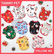 Dog Christmas Clothes Cat Xmas T-Shirt New Year Puppy Sando Vest Christmas Pet Costume Breathable