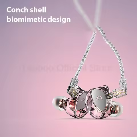 20ohm Dual Magnetic Circuit Headphone 3.5mm/Type-C HiFi Earbuds 10mm Driver Headset DLC Diamond Like