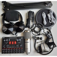 Bộ Combo Đầy Đủ Hát thu âm Karaoke BM900 + CARD V8S+ Bản Mới Nhất 2022  Chân Màng Tai Nghe Chụp Tai 