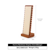 Yinbeini สร้อยคอประดับสร้อยคอแสดงเครื่องประดับไม้ไมโครไฟเบอร์แนวตั้งอุปกรณ์จัดเก็บข้อมูลสายยาว SM012