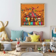 奇幻樂園/童趣動漫風微噴畫/歡樂想像天地/兒童房卧室趣味掛畫