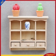 {xiapimart}  Dollhouse Cabinet Hand-made Uncolored Wooden 1:12 Mini Cupboard Model Model Play House Toy for Micro Landscape