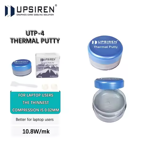 UPSIREN UTP-4 10.8W/mK Thermal Putty for Laptop GPU VRAM Cooling, 0.02mm Ultra-Thin Paste for Graphi