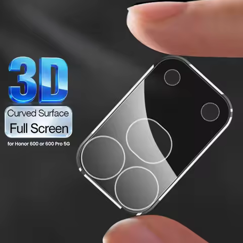 3-1Pcs Black 3D Curved Tempered Glass Camera Lens Protector Case for Honor 600 Honor600 Pro Honor600