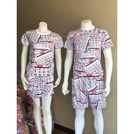 Short-Sleeved And Shorts Set January Pattern February S M L XL XXL