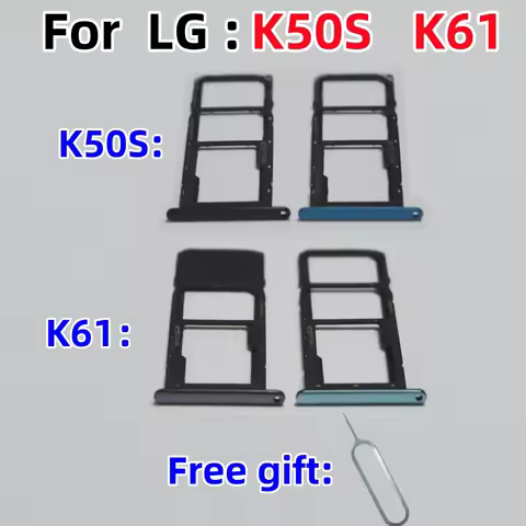 SIM Card SD Card Tray chip slot drawer card Holder For LG K50S K61 X540BMW X540EMW Q630EA Q630EAW LG